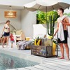 Yukimo Pool Float Storage, Pool Caddy with Wheels, 43.25" L x 22.5" W x 28" H, Light Gray - 2 of 4