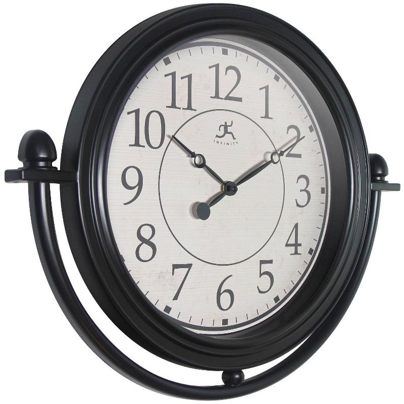 17&#34;x20&#34; Finial Wall Clock Black - Infinity Instruments, 5 of 7