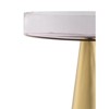 TOV Furniture Alo 20.5"H Small Modern Glass and Iron Side Table in Pink/Gold - 4 of 4