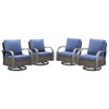 POCASSY Outdoor Swivel Glider Chairs, Patio Wicker Swivel Rocking Chairs with Powder-Coated Steel Armrest - 2 of 4