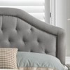 Contemporary Camelback Upholstered Headboard Full/Queen Size with Button Tufted Diamond Stitch & Nailhead Accents -Christopher Knight Home - 3 of 4