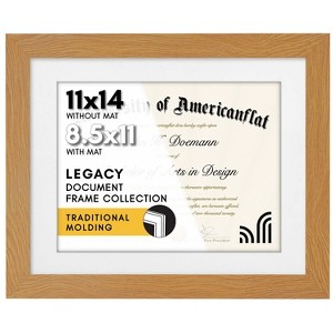 Americanflat Diploma Frame with shatter-resistant glass - Available in a variety of sizes - 1 of 4