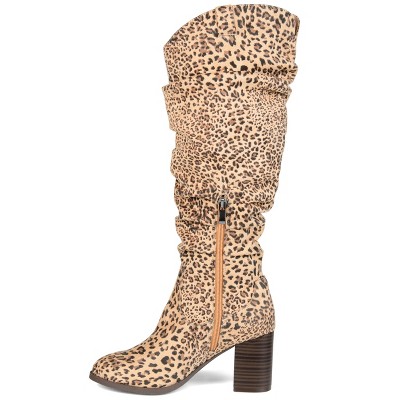 Journee Collection Extra Wide Calf Women's Aneil Boot Leopard 8.5 Target