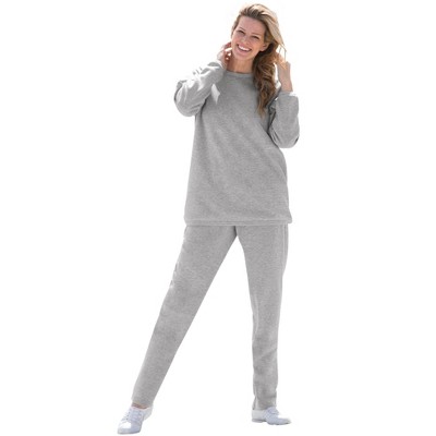 Woman Within Plus Size Petite Fleece Sweatshirt Set