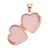 Black Bow Jewelry 14k Rose Gold 15mm Love You Always Reversible Floral Heart Locket - 4 of 4