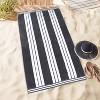 Striped Oversized Extra Large Cotton Beach Towel Set by Blue Nile Mills - 4 of 4