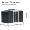 CAVINAS Outdoor Storage Shed Metal Garden Shed with Single Door and Apex Roof for Garden - 4 of 4