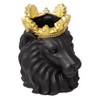 Sagebrook Home 7" Polyresin Wide Lion With Crown: Gold Accent, Indoor Tabletop Decorative Planter - 2 of 4