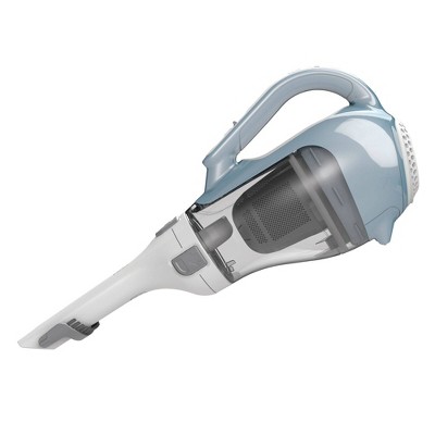 White and Blue Cordless Handheld Vacuum with Lithium Ion Battery