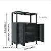 GDFStudio Richard Modern 32" Bamboo Storage Cabinet With Shelves - 3 of 4