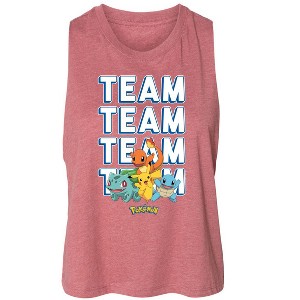 Women's Pokémon Partners Team Graphic Racerback Tank - Heather Mauve - Small - 1 of 3