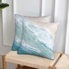 Beach Watercolor Blue Sea Ocean Throw Pillow Cover 18x18 in Set of 2 Cushion Modern - 3 of 4