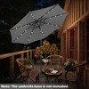 Costway 10' Solar LED Lighted Patio Market Umbrella Shade Tilt Adjustment Crank Tan/Beige/Blue/Navy/Burgundy/Gray - 4 of 4