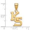 Black Bow Jewelry 14k Yellow Gold Kansas State Wildcats NCAA Medium Pendant - 2 of 3