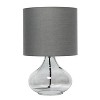 Glass Raindrop Table Lamp with Fabric Shade - Simple Designs - 4 of 4