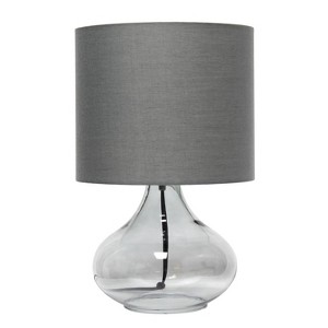 Glass lamp with grey shade sales
