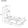Durable Twin Size Wooden Bed with House-Shaped Headboard and Enclosing Fences, Designed as a Floor Bed - 4 of 4