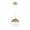 Elegant Lighting Eclipse 1 Light Brass Pendant With Clear Glass - 3 of 4