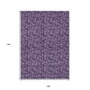 Purple Eggplant And Ivory Floral Washable Indoor Outdoor Area Rug - 3 of 4