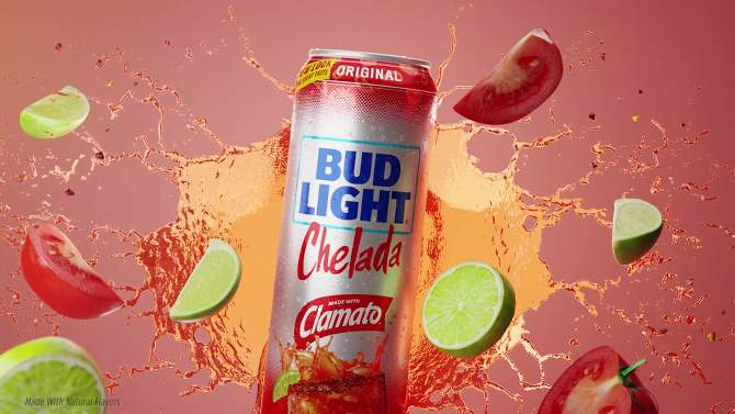 Bud Light &#38; Clamato Beer - 4pk/16 fl oz Cans, 2 of 12, play video