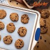 NutriChef Small Cookie Sheet - Kitchen Oven Baking Pan with Blue Silicone Handles - 3 of 4