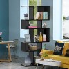 Yukimo 5-Tier Ladder Shelf, Corner Bookshelf Display Rack Bookcase, 31" x 11" x 70", Multi-Functional Storage Organizer - 3 of 4