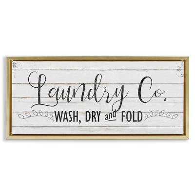 Stupell Industries Laundry Wash Dry & Fold, 25" x 11"
