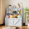 ODK Kids Bookshelf and Toy Storage, Kids Toy Storage Organizer, Toy Storage Cabinet, Toddler Bookshelf Toy Organizer and Storage Bins for Playroom - 3 of 4