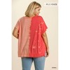 Women's Contrast Short Sleeve Top - Plus - umgee - 3 of 3