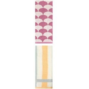 REGALWOVEN Geometric Cotton Soft Absorbent Decorative Hand Towel Set for Bathroom 13" x 29" 2 Pcs - 1 of 4
