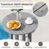 Tangkula 3PCS Outdoor HDPE Bar Table & Chair Set for 2 w/ Footrests for Garden Yard Pool - 4 of 4