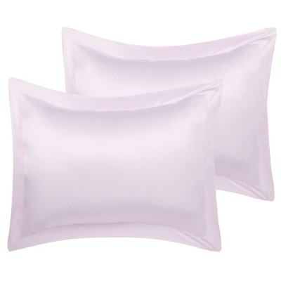 2 Pcs Standard Silk Satin Pillowcase Lavender - PiccoCasa