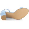 Allegra K Women's Adjustable Buckle Ankle Strap High Chunky Heels Sandals - 4 of 4