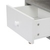Infurnic Nightstands 2 Set Of Double-Layer Single Draw Nightstand With Drawer, Open Compartment, And Pine Wood Legs, Gray, 15.83"*11.81"* 23.62" - 3 of 4