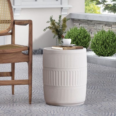 VYNXARIA outdoor Patio end table,White