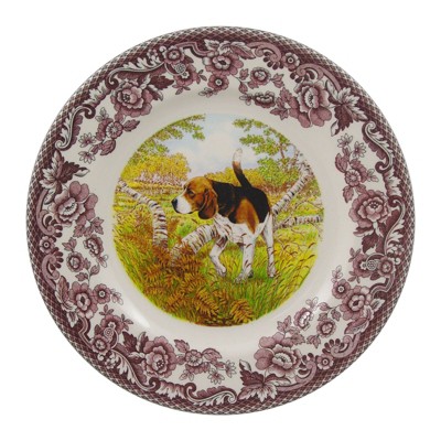 Spode Woodland 10.5” Dinner Plate, Perfect for Thanksgiving and Other Special Occasions, Made in England, Dog Motifs