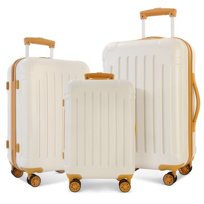 Hardside Expandable Spinner Luggage, 3 Piece Luggage Sets with Spinner Wheels, Expandable Hardside Travel Luggage w/Telescopic Handles 20"/24"/28"