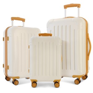 Hardside Expandable Spinner Luggage, 3 Piece Luggage Sets with Spinner Wheels, Expandable Hardside Travel Luggage w/Telescopic Handles 20"/24"/28" - 1 of 4