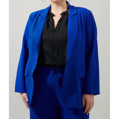 Women's Chelsea Fitted Notch Lapel Blazer - Plus - SUGARLIPS