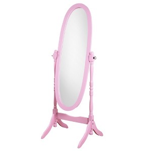 ALEXOUN 59.25 inches Wooden Floor Free Standing Mirror,Traditional Style Oval Dressing Cheval Mirror for Living Room Bedroom Cloakroom - 1 of 4