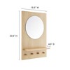 Modway Glint Mirror – Modern Wall Mirror in Oak Finish with Sleek Frame Design for Bathrooms, Bedrooms or Entryways - 3 of 4