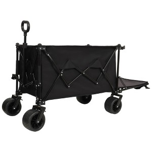 Grungis 480lbs Heavy Duty Folding Wagon Cart,All-Terrain Shopping Cart with Removable Tailgate,Weatherproof Utility Cart for Camping,Shopping - 1 of 4