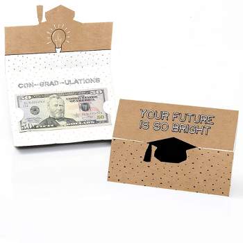 Big Dot of Happiness Bright Future - Graduation Party Money Holder Cards - Set of 8