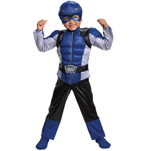 Toddler Boys' Power Rangers Beast Morphers Blue Ranger Muscle Costume -  3t-4t - Blue : Target