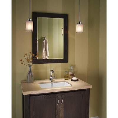 Antique Bronze Mini Pendant with White Linen Glass Shade