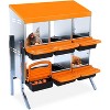 Chicken Nesting Boxes,Metal Chicken Laying Box with with Removable Trays and Roll Out Egg Collection for Chicken Coop,with Metal Bracket - 2 of 4