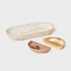Round Nesting Jewelry Organizer Tray Set 3pc - A New Day™ Cream/Gold - 2 of 3