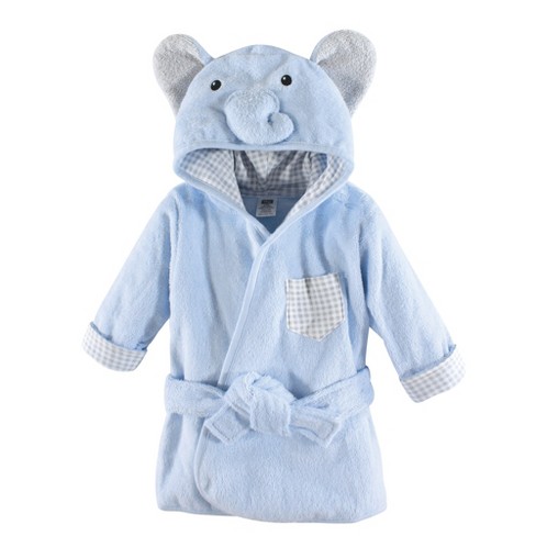 Baby Just Born Hooded Robe & Booties Set, Blue