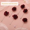 Unique Bargains Camellia Boutonnieres Pins for Formal Party Easy to Use Artificial Flowers 12pcs - 3 of 4