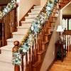 6 Ft Christmas Garland with 20 LED Lights, Pre-Lit Waterproof Garland for Indoor & Outdoor Decoration, Stairs, Mantle, Table - 2 of 4